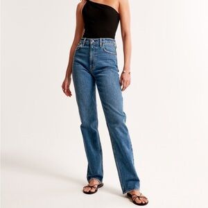 Abercrombie ultra high rise 90s straight jeans curve love